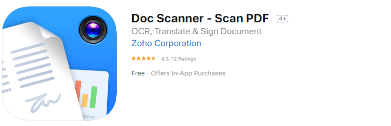 Zoho Doc Scanner: escanear con el móvil documentos